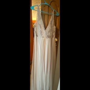 NWT champagne dress with lace back